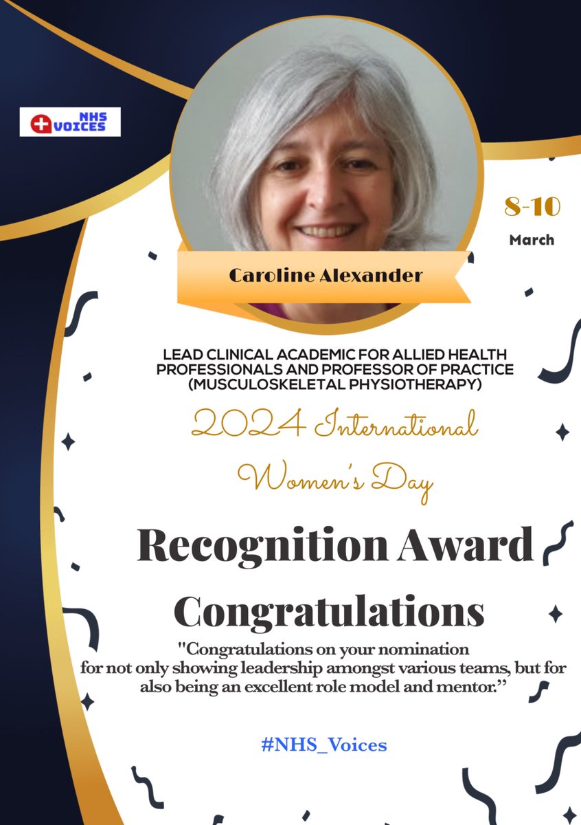 NHS Voices (@nhs_voices) on Twitter photo #congratulations 👏 Caroline Alexander! <a href="/CMarthaAlex/">Caroline Alexander</a> ⭐️
#InternationalWomensDay #NHS_Voices #congratulations 👏 Caroline Alexander! <a href="/CMarthaAlex/">Caroline Alexander</a> ⭐️
#InternationalWomensDay #NHS_Voices
