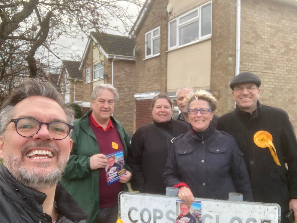 Corbychris's tweet image. Great #libdemdoorstep today in #Northampton in support of the brilliant @SavageGunn the @NNorthantsLDems and @WNLibDems candidate for #PFCC on May 2nd.