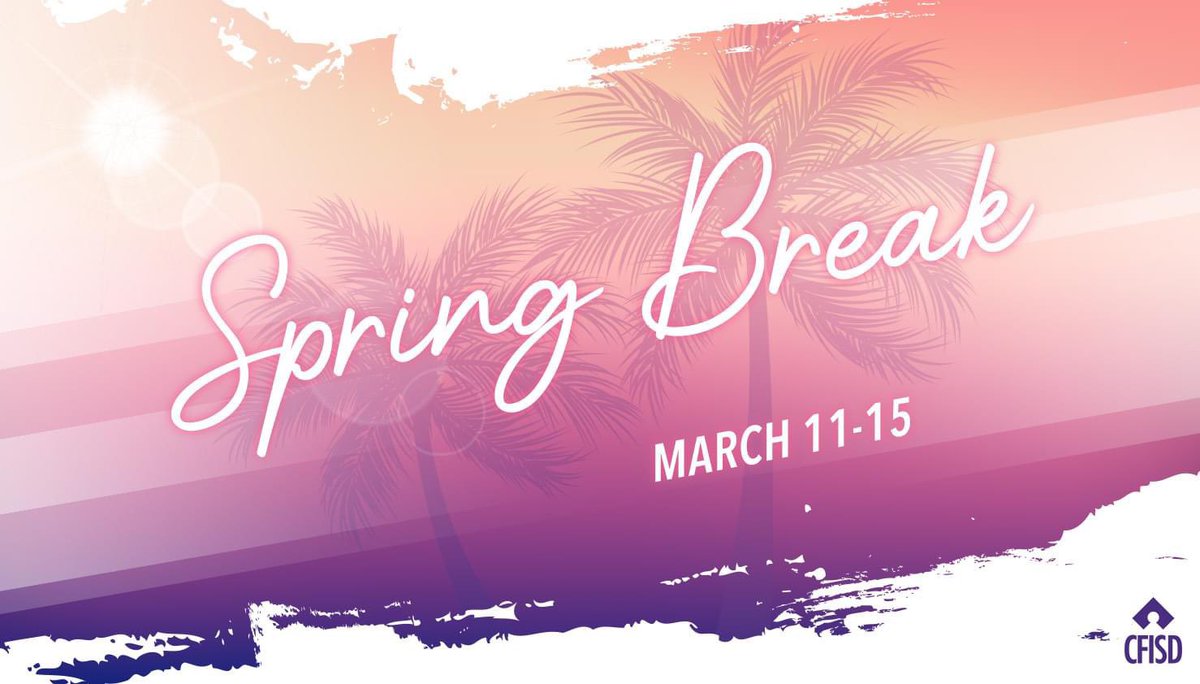 Wishing our Spartans a safe and restful Spring Break!