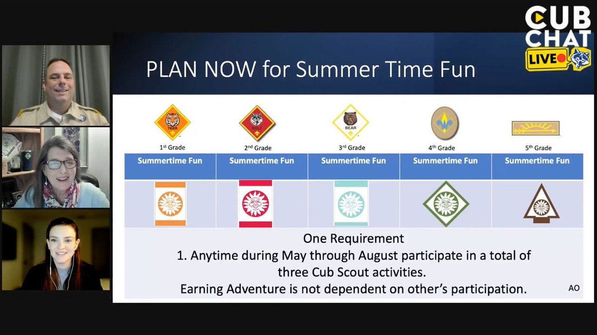 MayflowerBSA's tweet image. Join us as we review #CubChatLive's series on the exciting updates to the #CubScout program! Video 7 of 9: buff.ly/3P9Z7EE 
Learn more about the program update: buff.ly/4c7TmRy 
Visit #CubChatLive for other episodes: buff.ly/3Pdvxhq 
#BSA
#cubscouts