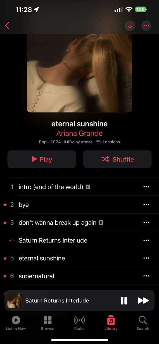 godisfenty's tweet photo. Saturn’s Return Interlude has the same track placement as R.E.M for Ariana’s album sweetener (2018). On R.E.M she sings the lyrics “don’t wanna… wake up” and on the interlude the person is telling her to “WAKE UP” https://t.co/F8dLUlnn4W