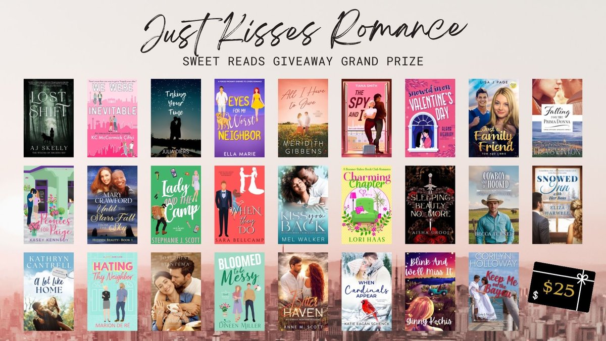 Join our massive Sweet Reads Giveaway, and discover new favorite romance authors! You'll also have a chance to WIN a bookish prize pack worth $250+🎁

buff.ly/3TqdAP5

Ends March 31st
#justkissessweetreadsgiveaway #justkissesromance #romance #giveaway #closeddoorromance