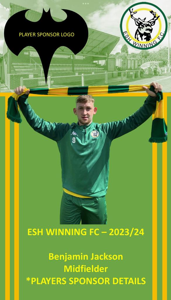 EWFC1913's tweet photo. Todays man of the match for Esh Winning FC @EWFC1913 is Benji Jackson 🙂 https://t.co/alqa0kSscX