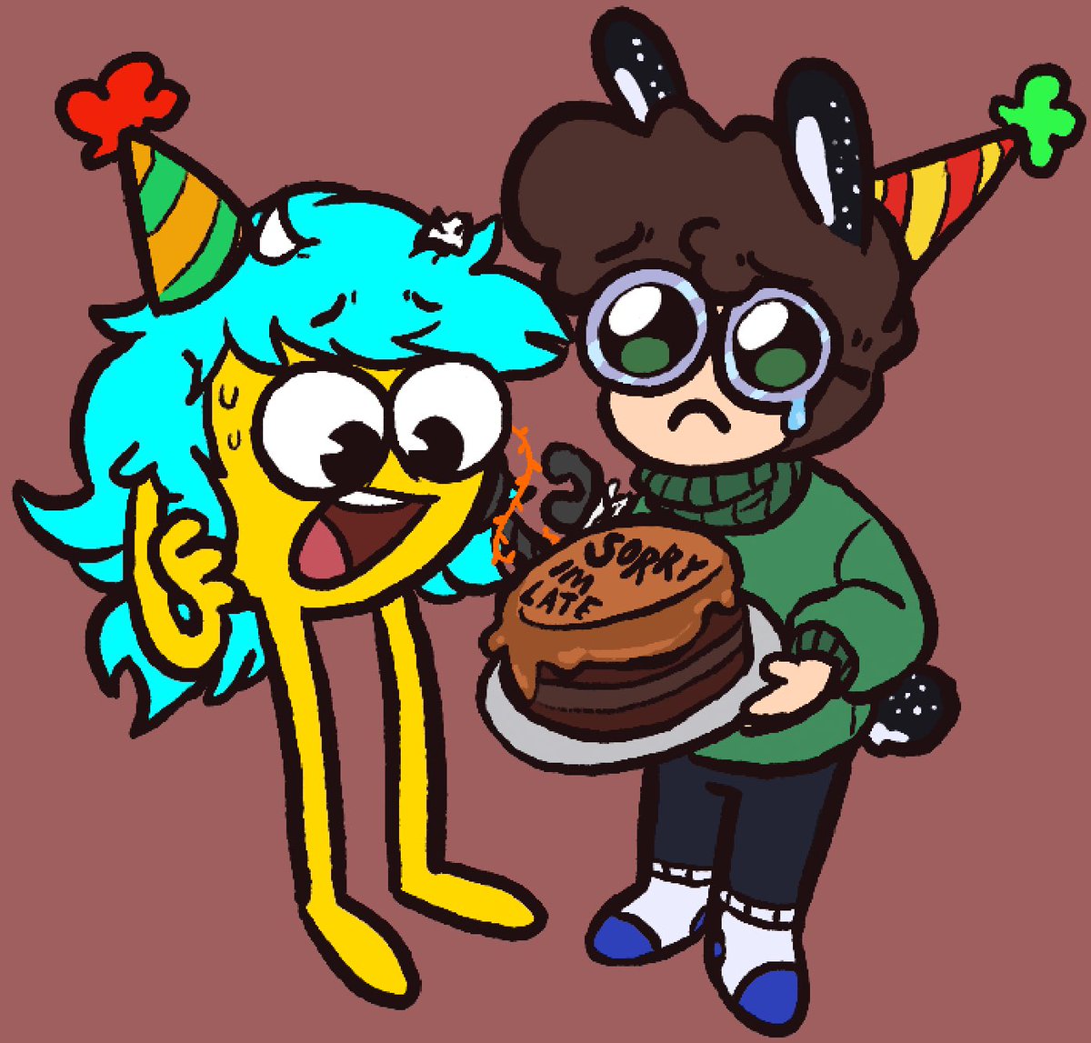 I am very very late I completely forgot to draw something for my besties 21st birthday but thankfully he forgives me <3