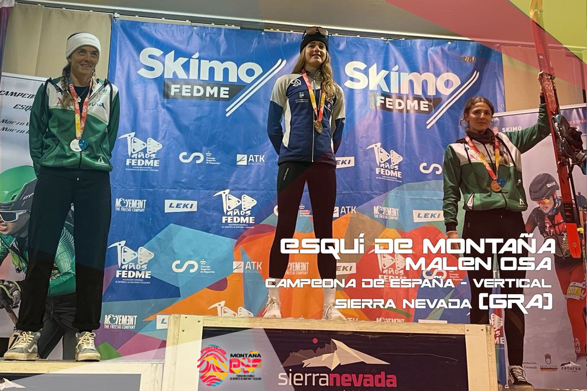 fedme_es's tweet photo. #SierraNevada24 → Malen Osa y Antonio Alcalde campeona y campeón de España Vertical 2024. 

📰 mas info 👀 → https://t.co/wmQAFoJvCA

@deportegob @COE_es @depespana
#Skimo #esquidemontaña #CtoEspaña #SomosMontaña #montañaESP https://t.co/bxl3T5v1ha