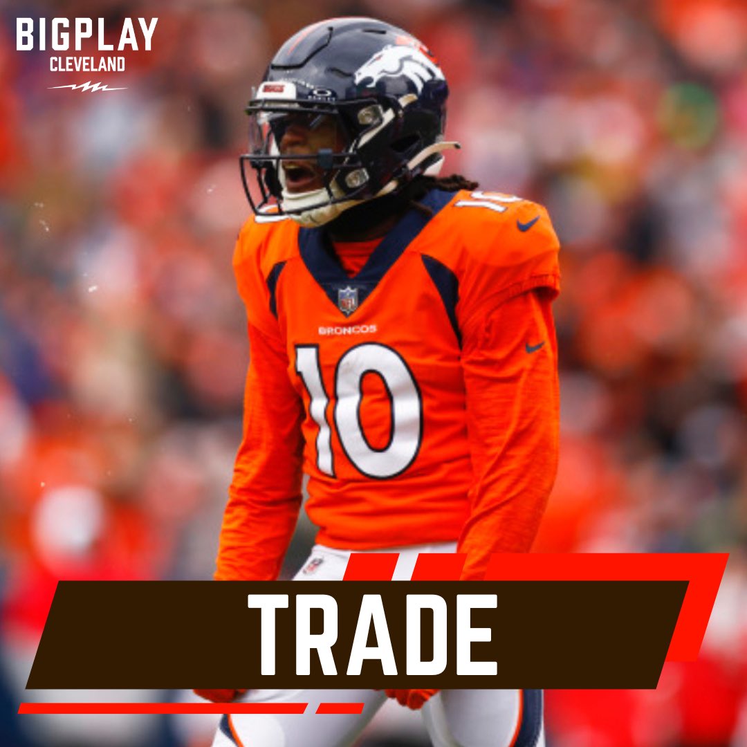 BIGPLAY's tweet photo. BREAKING 🔥 The Cleveland Browns have acquired Broncos WR Jerry Jeudy for a 5th &amp; 6th round pick. https://t.co/C0upek4mox