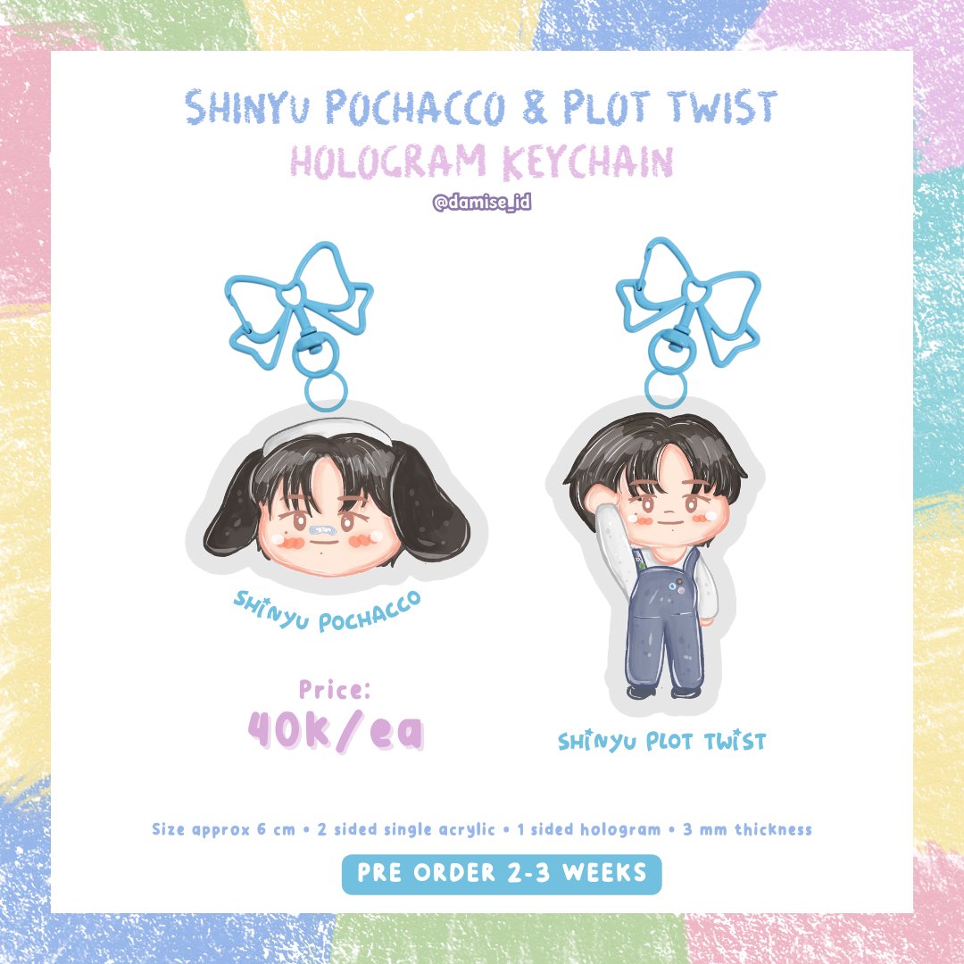 damise_id's tweet photo. OPEN PO HOLOGRAM KEYCHAIN SHINYU TWS

💸 IDR 40.000 
📅 10 - 20 Maret 2024
💙 Estimasi produksi 7-20 hari setelah tutup PO

Kindly fill out the form below if you're interested 🥰
https://t.co/RKL8sSHJ0r https://t.co/Wavf4pRMaw