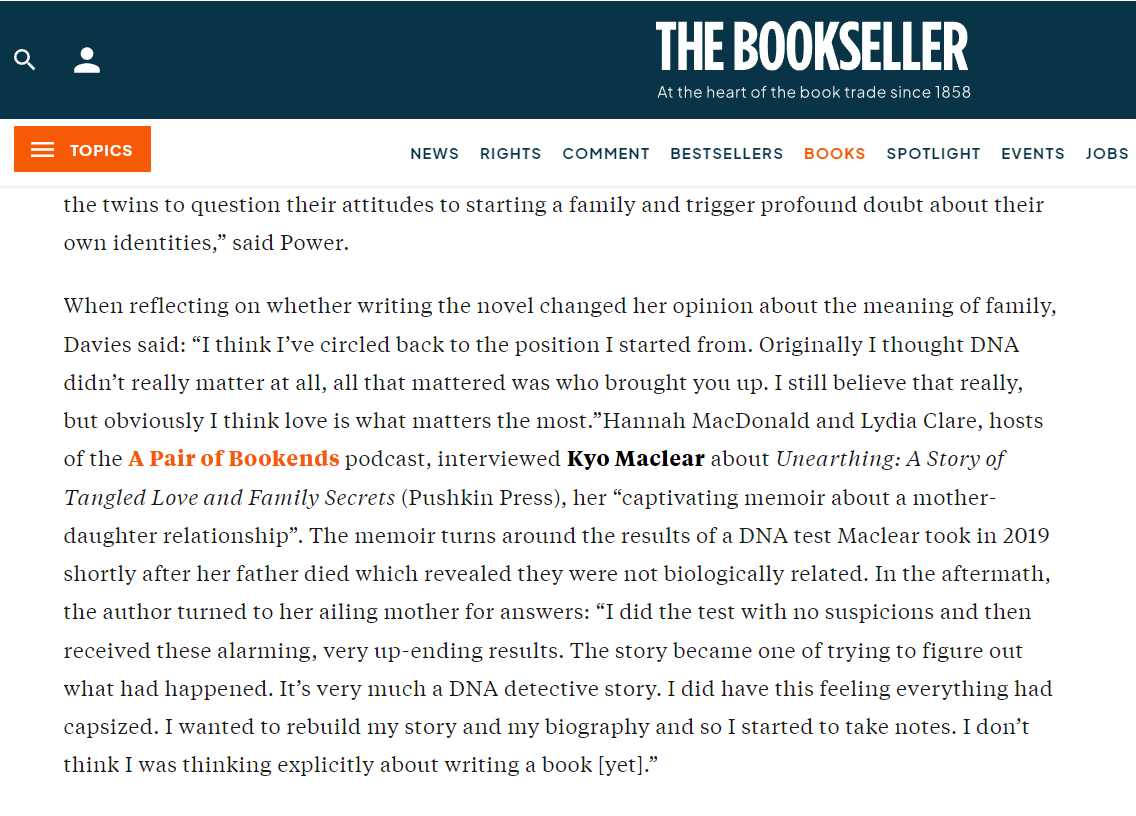 apairofbookends's tweet photo. We’re so thrilled to be featured in @thebookseller again this week! Our podcast with #KyoMaclear is available wherever you get your podcasts @PushkinPress 🌿 https://t.co/rwsIjAuX8T