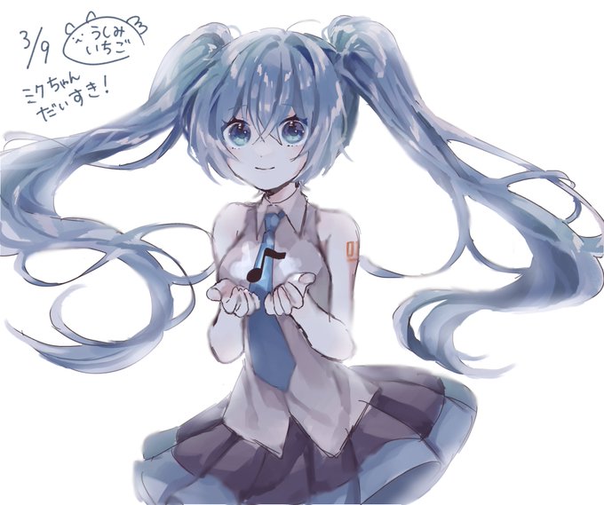 はいしんでかいたよーーー!!!がんばった!!!ミクちゃんだいすき!!!ミクちゃんへのあいをたくさんこめていますねるまできっとミクの日だから!!!!!!!!!せーふにして!!!!!#ミクの日 