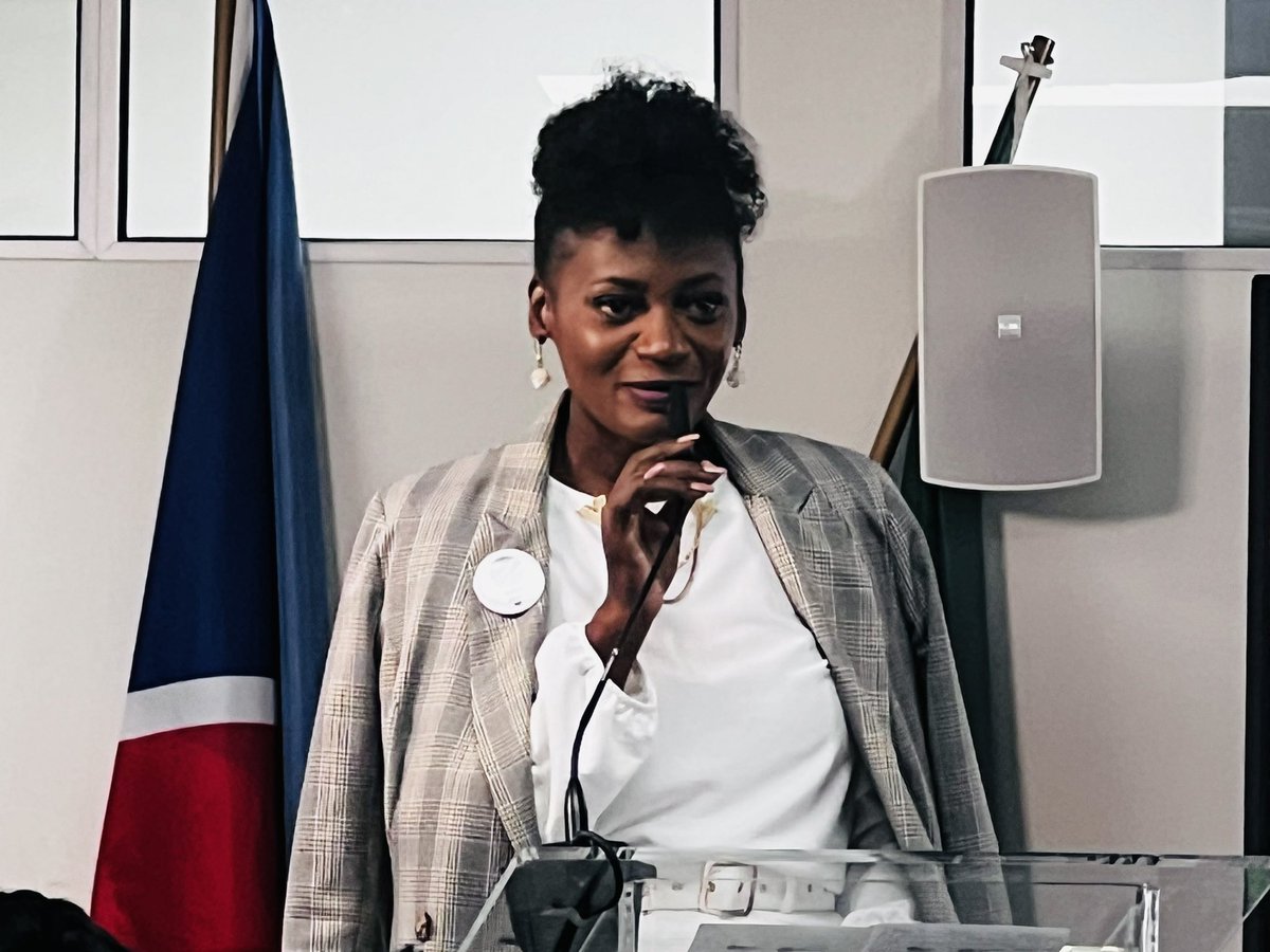 Yolande Kalenga, not just a lawyer but renowned as one of #Namibia's finest MCs, embraced the role at the #InternationalWomensDay  celebration hosted by @UNNamibia in collaboration with #NCCI. Her distinctive style added a unique flair to the event, making it truly exceptional.