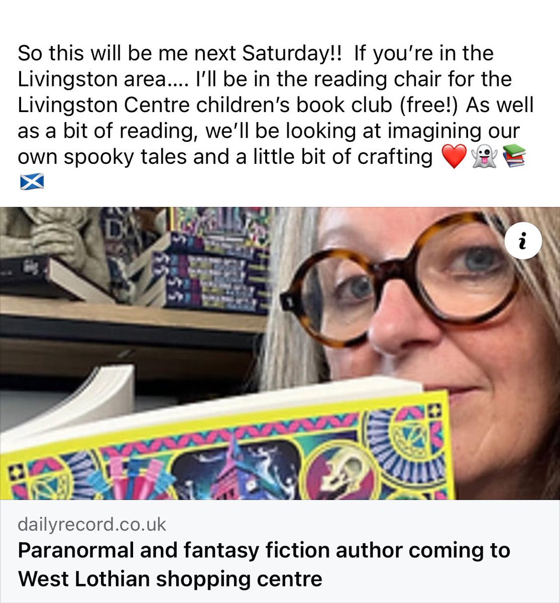 Next Saturday (March 16th) I’ll be in the reading chair at The Centre Livingston children’s book club! 11 am and 1pm just across from Waterstones! Readings & imagining our own spooky tales & maybe a bit of crafting! ❤️👻📚🥳 #DeloresMackenzie @FireflyPress