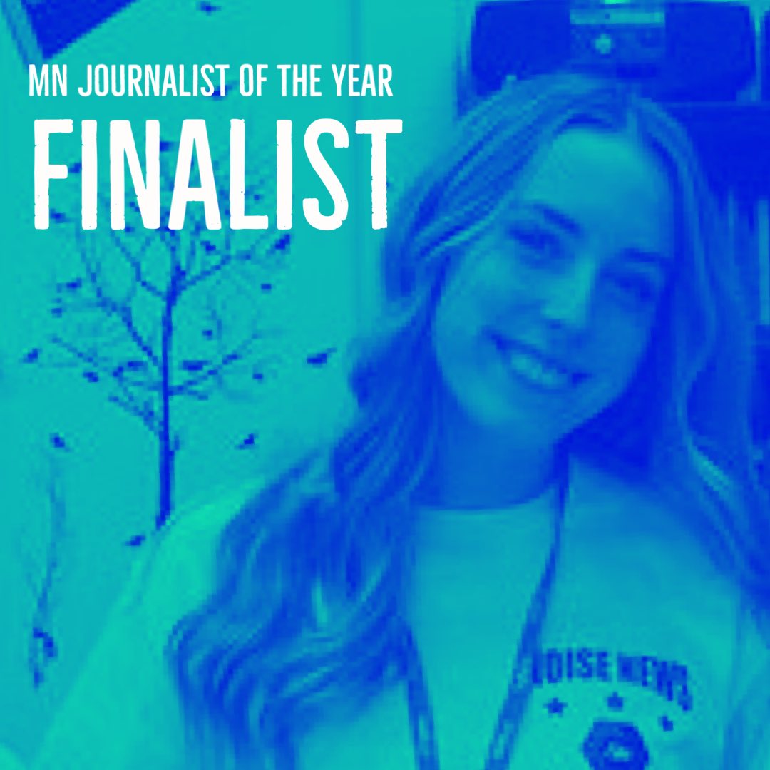 Congratulations to Second Place finalists for MN Journalist of the Year, Ruby Curtis and Jezabel Dimaze (Spectrum HS).