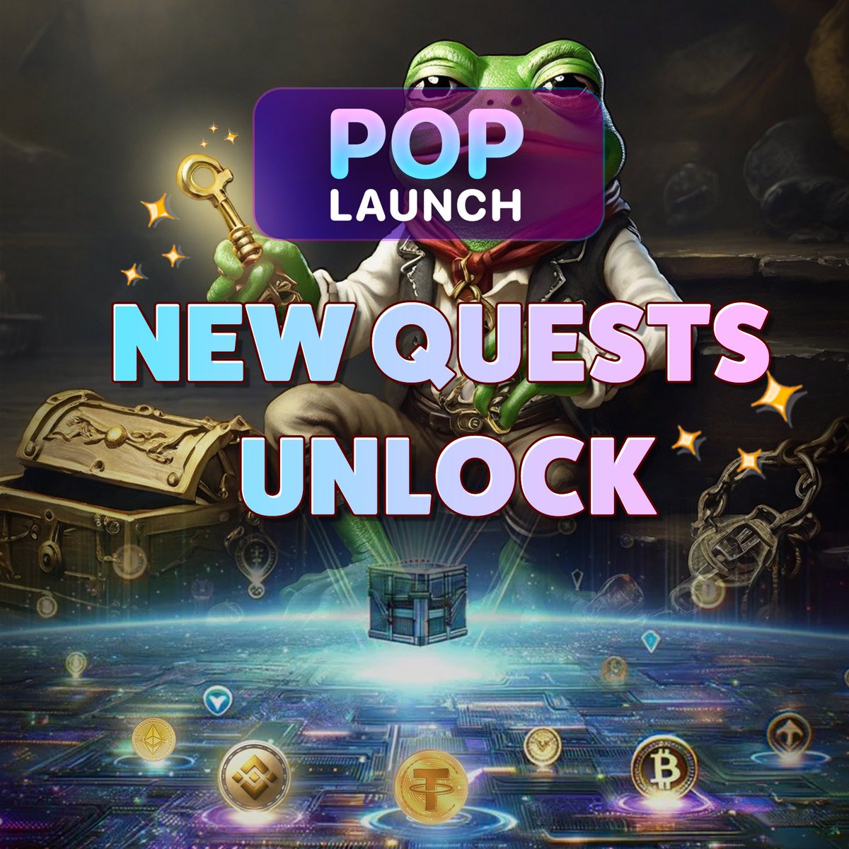 ⁉️ NEW QUESTS UNLOCKED ⁉️

POP Launch has unlocked new quests so users can easily increase their points on the leaderboard 🎉🎉🎉

Check it out: t.me/Poplaunchbot

#P2E #POPBRC #Poplaunch #Airdrop #GameFi #NOT #Notcoin