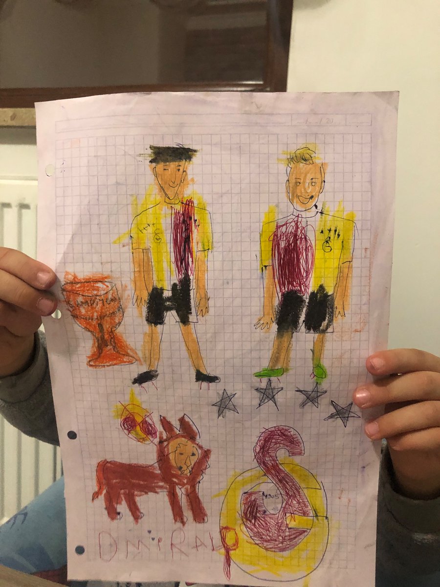 4 yaşındaki oğlum Kerem Aktürkoğlu ve İcardi’li bu resmi çizip “mahalledeki tüm Galatasaraylılara gönder ama İcardiyle Kerem’e de göster” dedi. İcardi ve Kerem’e gösteremem belki ama bu mahalledeki tüm Galatasaraylılara göndereyim.