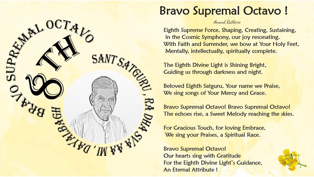 Celebrating the auspicious birthday of our beloved Eighth Sant Satguru, Prof. Prem Saran Satsangi Sahab, with boundless gratitude. Sharing a heartfelt poem dedicated to His Mercy and Grace. May His Light continue to guide and inspire us always. #Dayalbagh #Gratitude  #birthday