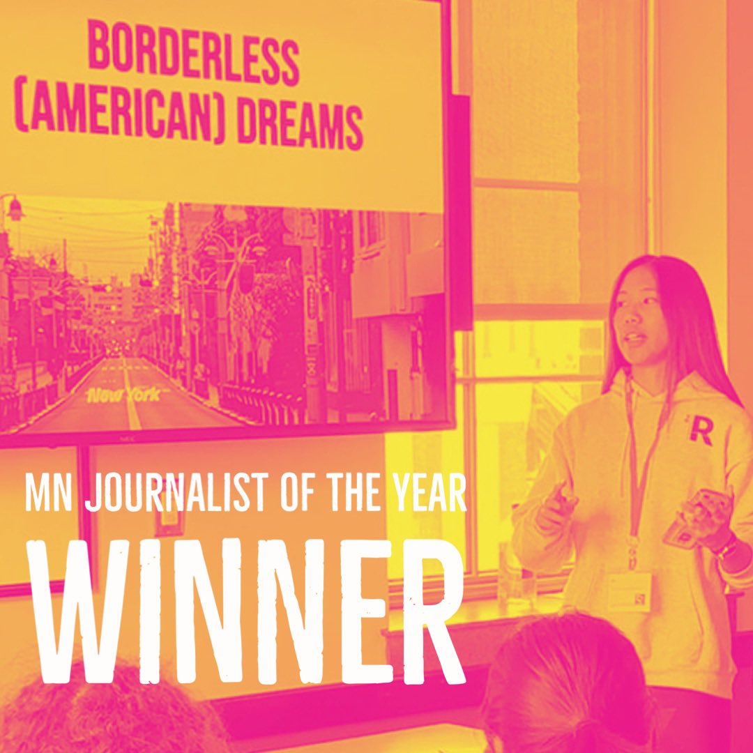 Congratulations to MN Journalist of the Year, Rita Li from St Paul Academy and Summit School. Rita will represent Minnesota and be recognized with other national winners at the JEA/NSPA National Journalism Convention in April.