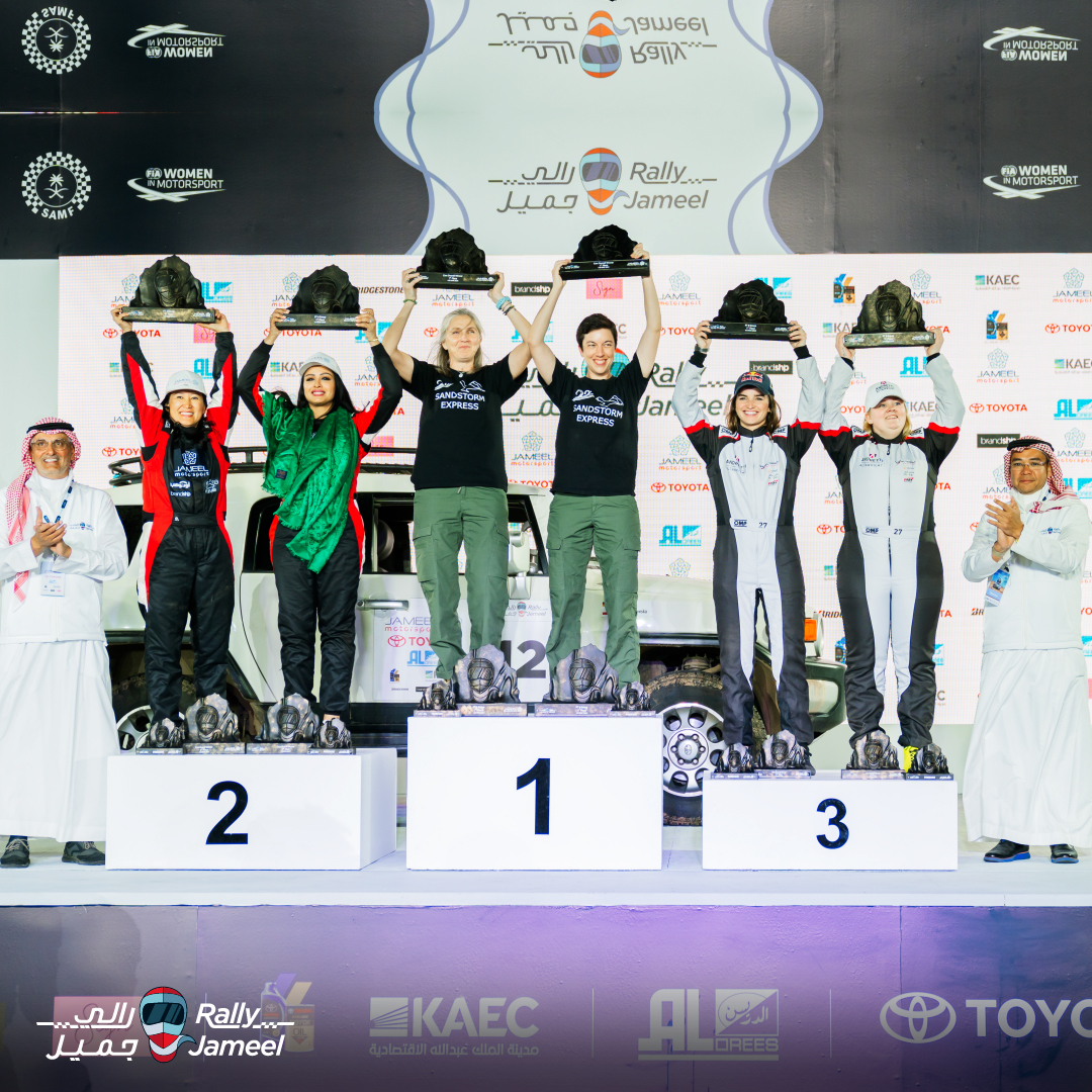 RallyJameel's tweet photo. Participants from 37 countries joined on our exciting journey, over a distance of approximately 1,600 kilometers, passing through many areas:
#Hail
#AlUla
#Umluj
#Yanbu
and concluded their journey in #KEAC after entertaining us with their performance throughout the rally.. 🇸🇦👏 https://t.co/KIJEmUctC4