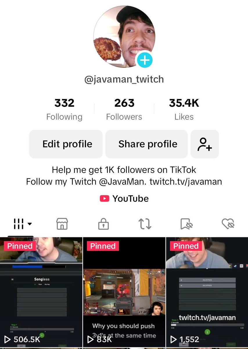 Java_Man_'s tweet image. I'm currently pushing for 1K followers on TikTok! I'll follow back and show some love. Search JavaMan or use the link in my bio ❤️ Also, peep my first video to hit 500k views. 👀 🔥 #tiktok #followforfollowback #support