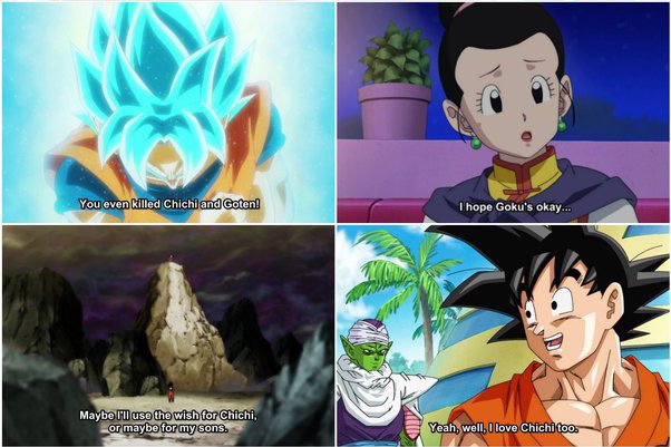 We are not doing this 

Literally the first person Goku thought of when he thought he was gonna fail and everyone would die was Chi-Chi

His wife and children are literally the main thing he thinks about when he’s not fighting