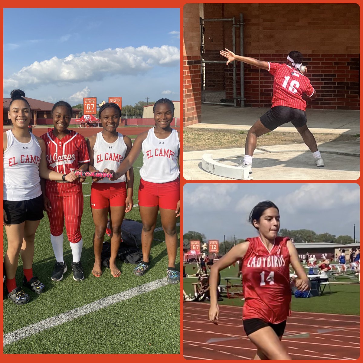 Check out these Multi-Sport Athletes! Thanks @LadybirdsSB and Lady Bird ⚽️ for letting these girls (and more that I sadly didn’t get pics of) compete before BIG district games at our home meet!Thankful to work at a place where everyone values and encourages MultiSport Athletes!❤️