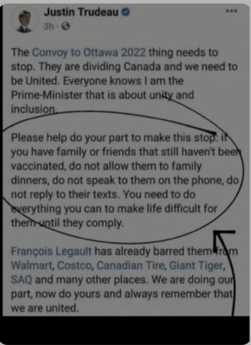 CareerEd's tweet photo. @Trudeaus_Ego some of his orders against the Truckers https://t.co/51vrkEFqX7