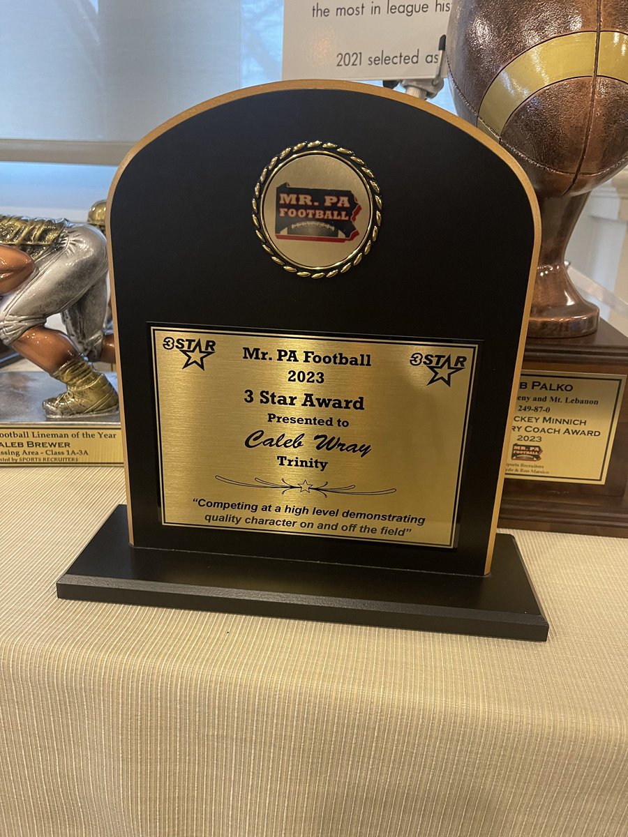 Caleb Wray (@c_wray3) on Twitter photo Huge thank you to <a href="/mrpafootball/">mrpafootball.com</a> for the recognition and the award. My family and I really enjoyed the reception and ceremony
@Coach_JHiII <a href="/thsshamrocks/">Trinity High School Athletics</a> <a href="/SportsByBLinder/">Brian Linder</a> <a href="/sbennett8071/">Coach Twilight</a> Huge thank you to <a href="/mrpafootball/">mrpafootball.com</a> for the recognition and the award. My family and I really enjoyed the reception and ceremony
@Coach_JHiII <a href="/thsshamrocks/">Trinity High School Athletics</a> <a href="/SportsByBLinder/">Brian Linder</a> <a href="/sbennett8071/">Coach Twilight</a>