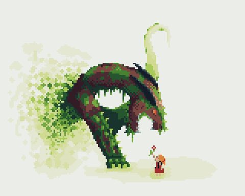 last dragon for #monthofthedragon theme: floral , a challenge by @illufinch … but certainly not the last #dragon It was a great run… #pixelart done with @pixquare_app