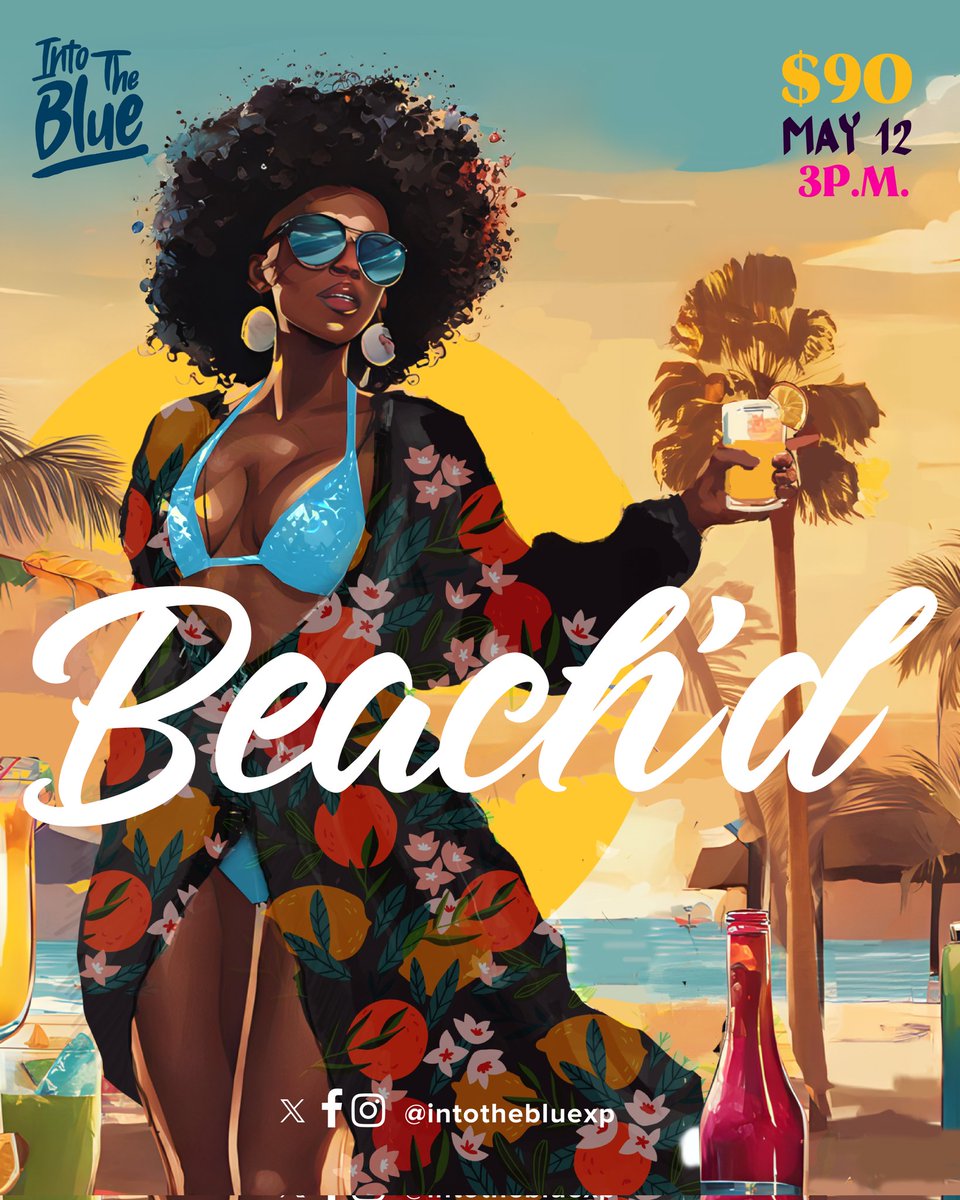 Beach'd is calling... 

Individual &amp; Limited Group ticket packages available, March 11th from any Into the Blue Committee Member or online via ticketlinkz.com

Visit <a href="/intothebluexp/">Into the Blue Experience</a> on Facebook, Instagram and X for more information

#Beachd #IntoTheBlue #VisitBarbados🇧🇧