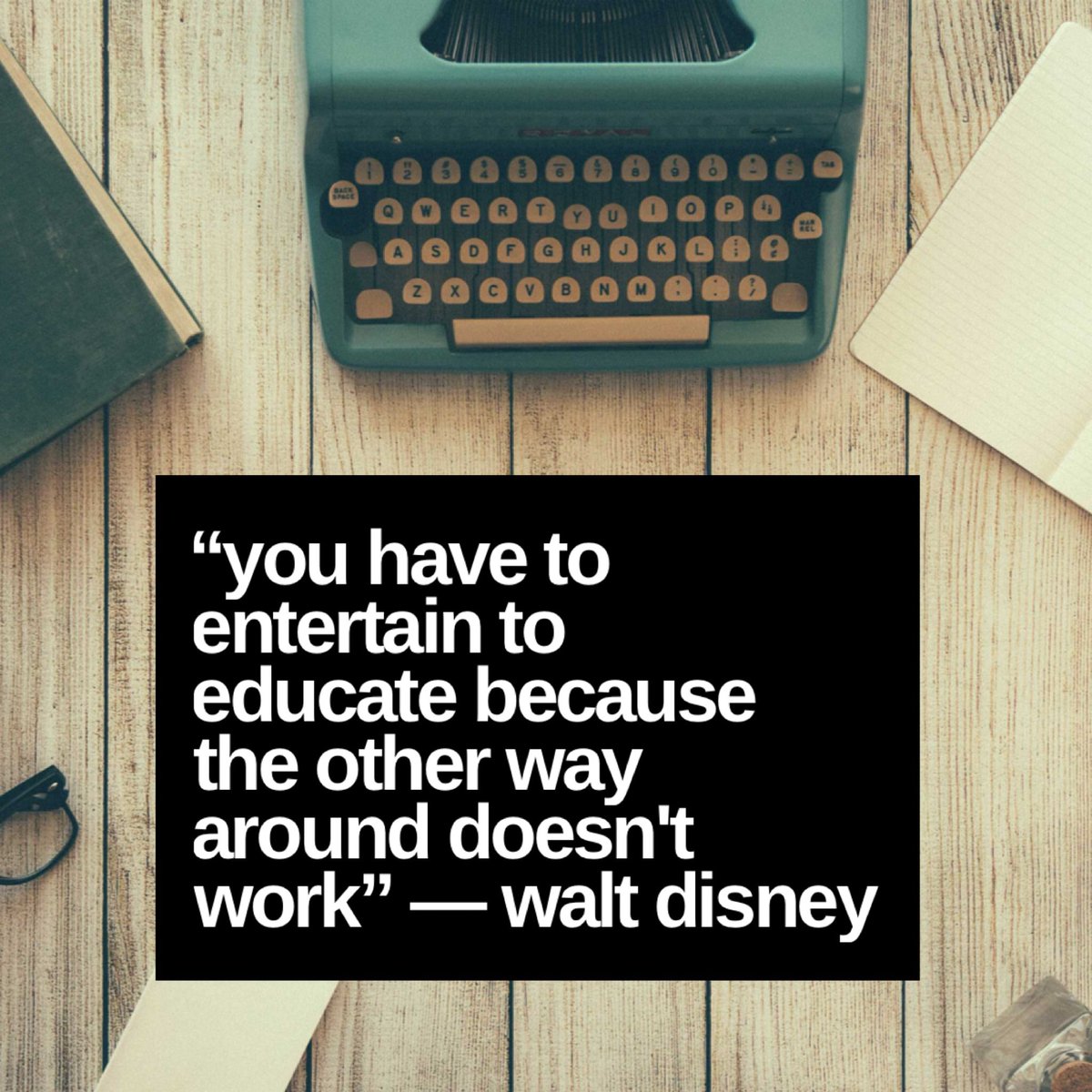 DanMinea's tweet photo. “You have to entertain to educate because the other way around doesn't work” — Walt Disney https://t.co/BPtK20wnzE