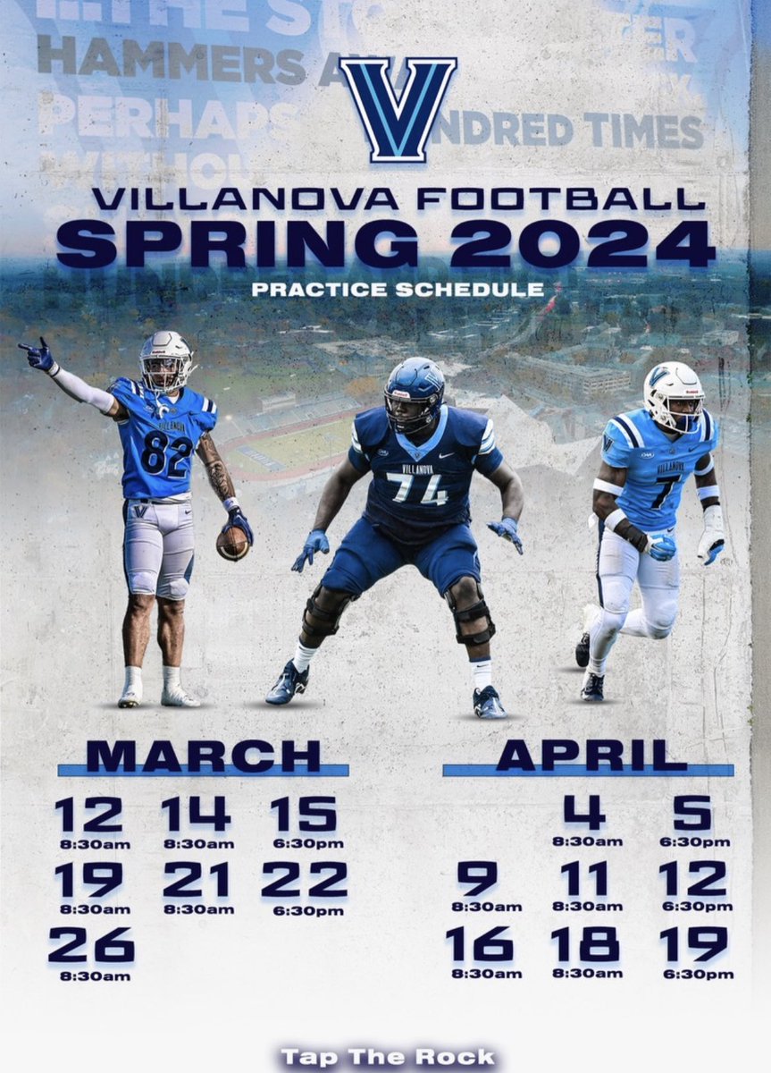 Excited to be heading down to Villanova this Tuesday for a spring practice!!! Thank you @devine_sean for the invite!
