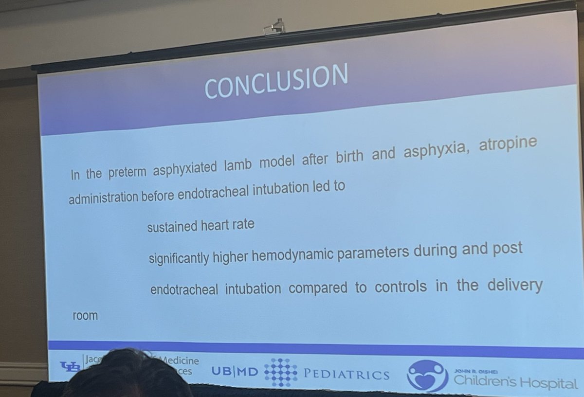 Our UB Neo fellow Dr. Kasu is on a roll with her third platform presentation of the day @EasternSPR on ‘Premedication for endotracheal intubation in the delivery room-Can we avoid bradycardia?’ @chandrpk @MarykasuMD @Kayrao14 @MausmaBawa @Hamza_AbbasiMD @clablancomd