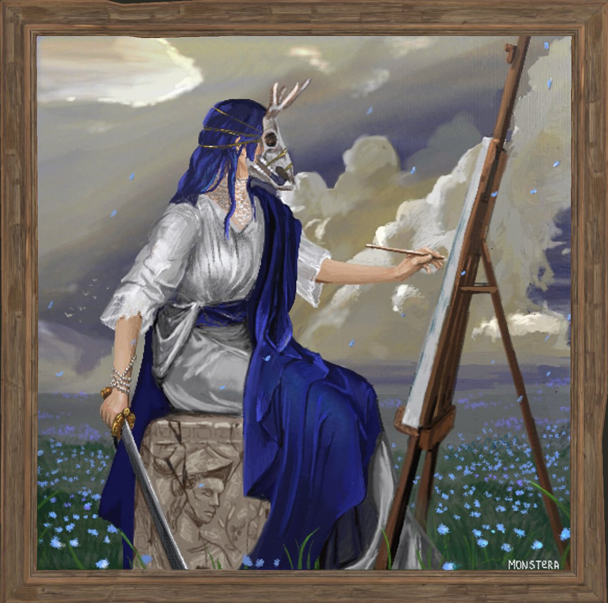 Painting of Buttered, an incredible rust artist and big inspiration to all  of us  #rustcommunity #artofrust #rustartgallery
