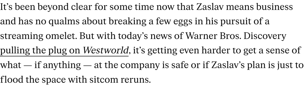 Years of this....
So, who noticed that @StreamOnMax routinely cancels anything (e.g., #RapShit #Julia #InfinityTrain #Westworld) featuring 
women
queer folk
black folk
#ThankYouOFMD for managing to get made despite this dumpster fire
#FireDavidZaslav
#DontStreamOnMax