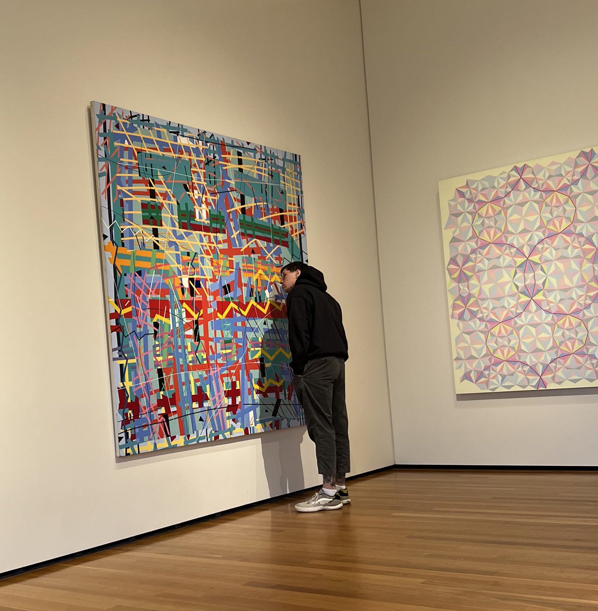 We went to the art museum. I call this piece @ZVCHtv intrigued. 🤔