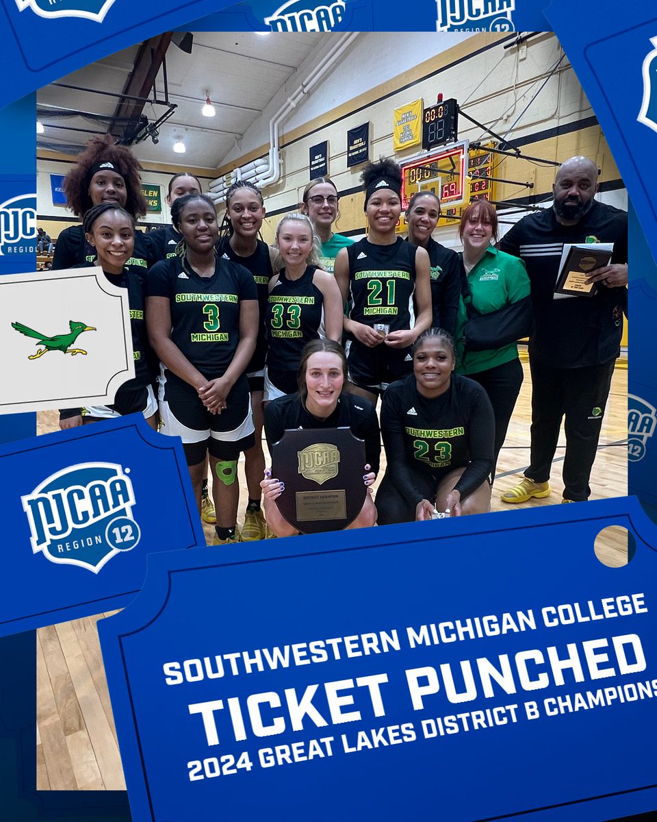 🎟️👊

The Southwestern Michigan College Roadrunners are Great Lakes District B Champions and have punched their ticket to the NJCAA Division II National Championship in Joplin, MO! 

Congratulations, Roadrunners! 🥳🏆