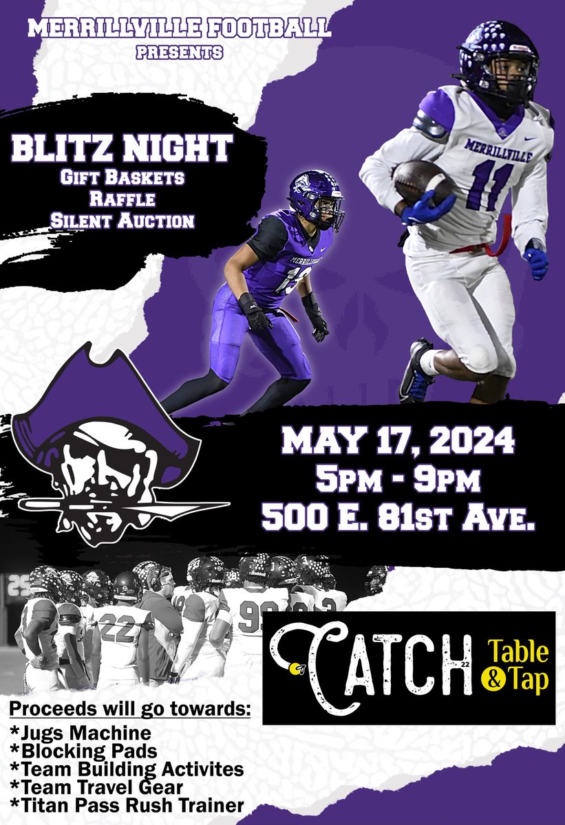 Appreciate the great support of Catch Table & Tap! Mark your calendars for Blitz Night! @mhspiratefball @CoachSeiss @boobie2734 @bwest7 @A_C_105