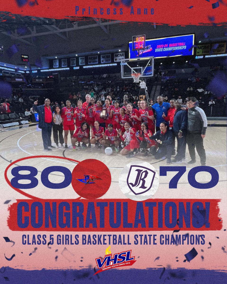 Congratulations to Princess Anne on winning the Class 5 Girls Basketball State Championship