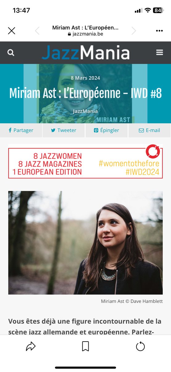 miriamastsinger's tweet photo. https://t.co/2KDX0vtnp7 

Interview about my background as part of Giant steps 2024 for International women’s day! Very happy to be part of this great initiative of eight European publications supporting eight women in jazz, thanks to @jacekbrun ! https://t.co/uki1Wt5OX6