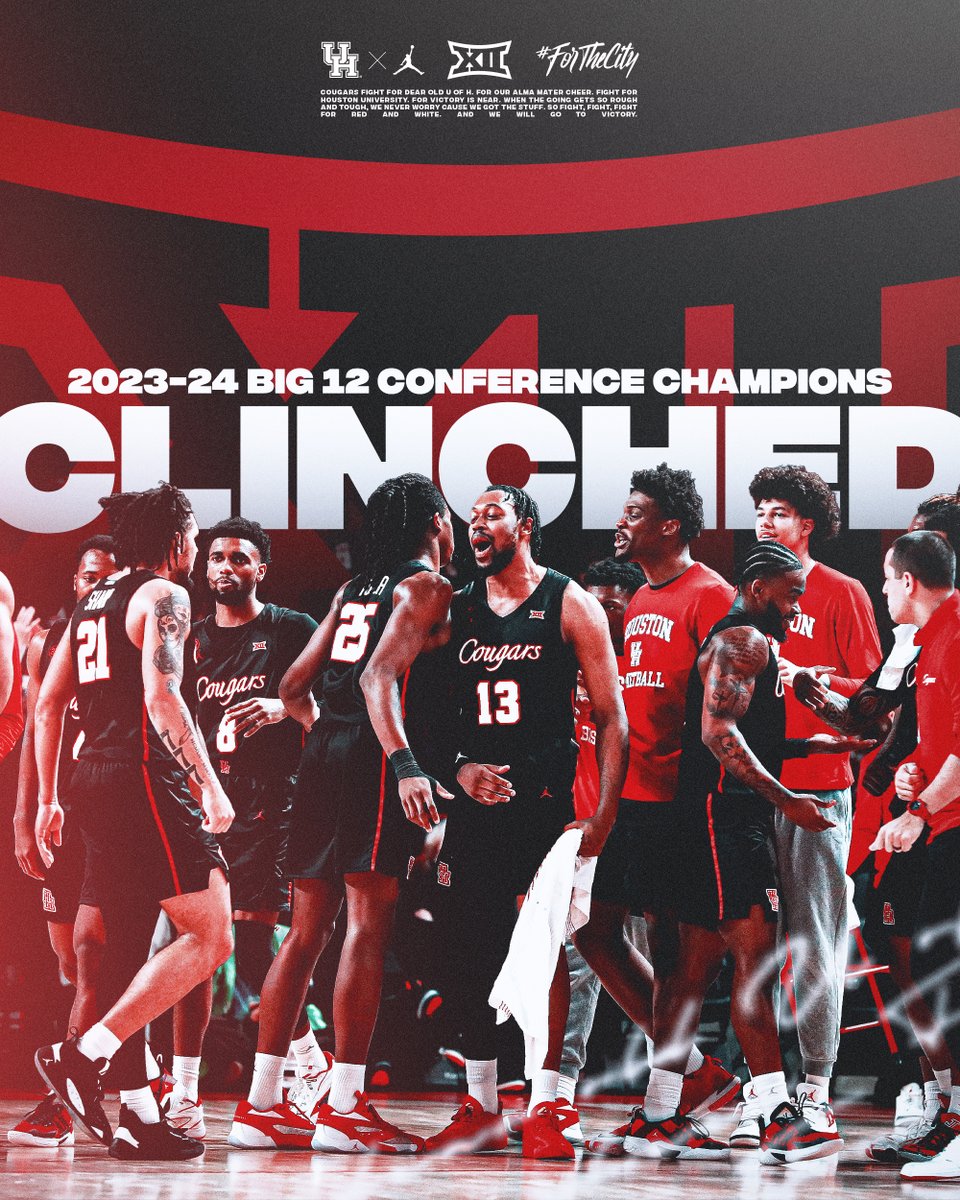 UHCougarMBK's tweet photo. Outright Big 12 championship ✅
#1 seed at Phillips 66 Big 12 Championship ✅

See y'all in Kansas City!

#ForTheCity x #GoCoogs https://t.co/7xEdfi9GnK
