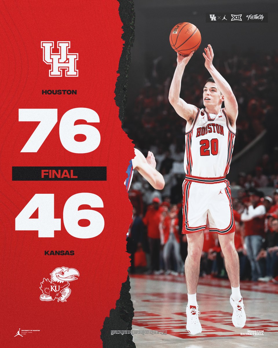 UHCougarMBK's tweet image. COOGS WIN!
presented by @thejointchiro

𝐔𝐧𝐝𝐢𝐬𝐩𝐮𝐭𝐞𝐝. 𝐎𝐮𝐭𝐫𝐢𝐠𝐡𝐭. 𝐀𝐥𝐥 𝐎𝐮𝐫𝐬.

@Thejshead | 13 pts | 6 rebs | 8 asts
@Dam1anKD | 12 pts | 6 rebs
@JwanRoberts13 | 10 pts | 8 rebs | 2 asts
@RyanElvin12 | 7 pts

#ForTheCity x #GoCoogs