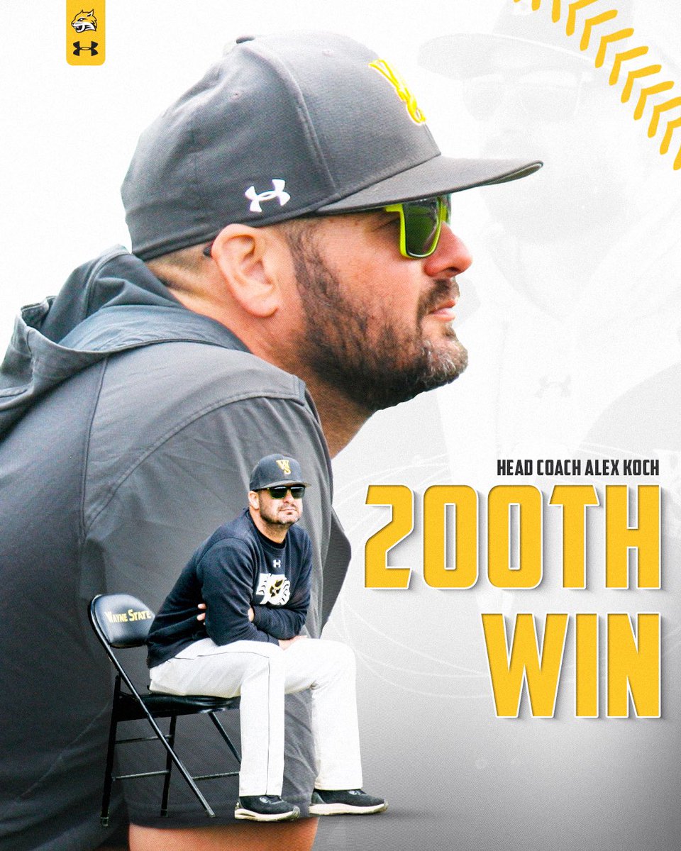 With today’s double header sweep, congrats to Coach Alex Koch on Career win 200!