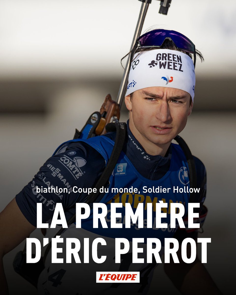 lequipe's tweet photo. Première victoire en Coupe du monde pour Éric Perrot, Émilien Jacquelin 2e sur le sprint de Soldier Hollow > https://t.co/vE8EWga4AU

#lequipeBIATHLON https://t.co/Q65k6wXhZ8