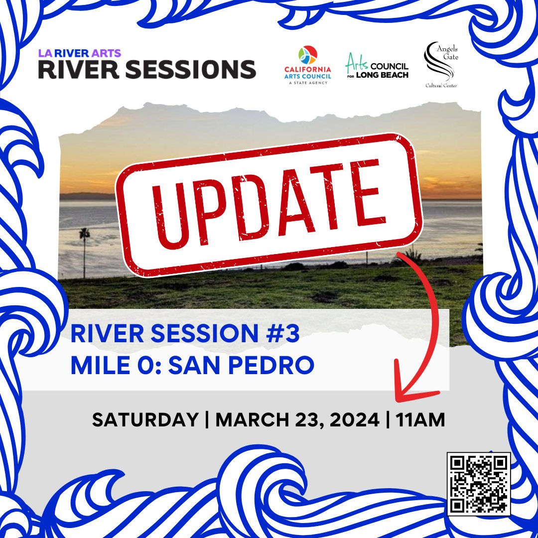 We sincerely apologize for the lack of communications across all channels regarding this event update – please note that our upcoming River Session #3, Mile 0: San Pedro  which was scheduled for today, March 9, 2024, has been postponed until Saturday, March 23, 2024.