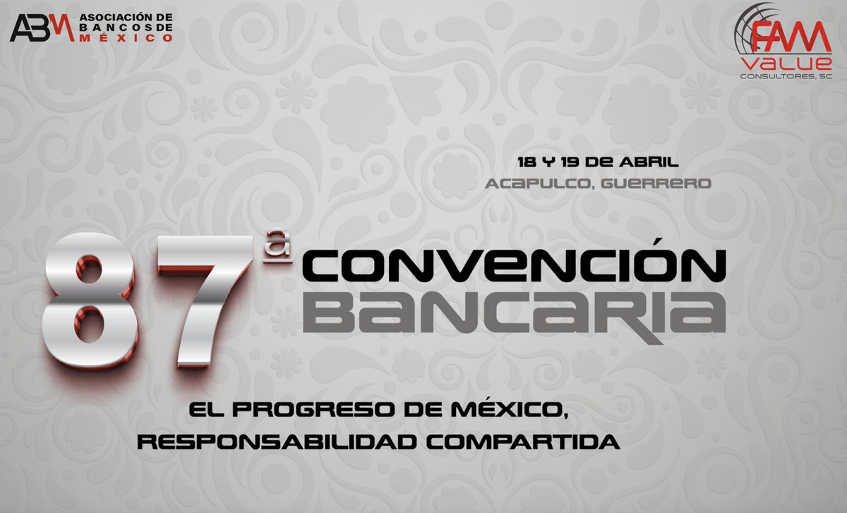 value_fam's tweet photo. ¡Nos vemos en la 87ª Convención Bancaria 2024 organizada por la @AsocBancosMx ! conoce más en https://t.co/rafkgqpQVO

#ConvenciónBancaria2024 https://t.co/xJNK7LGQ02