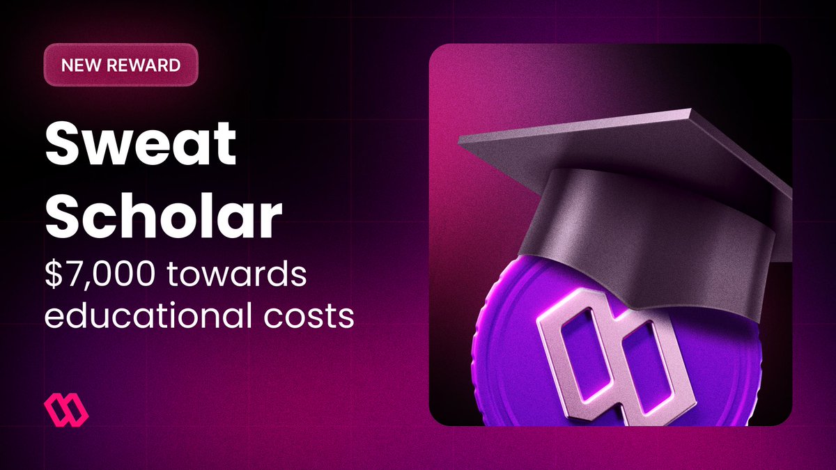 SweatEconomy's tweet photo. You could win $7,000 to your educational costs 🎁

➡️ Head to the #SweatWallet

➡️ Opt in to the reward

➡️ Wait and see if you become the #SweatScholar! https://t.co/YFb7OEI0Av