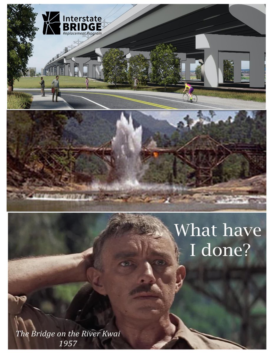 BOrtblad's tweet photo. Time to blowup IBR’s madness.
IBR, ODOT, &amp; WSDOT are hopelessly committed to recycling the Columbia River Crossing with cost, safety, and environmental problems.

Citizens demand the Bi-state I-5 Bridge Legislative Committee study an Immersed Tunnel alternative. https://t.co/6TVI9cc9f8