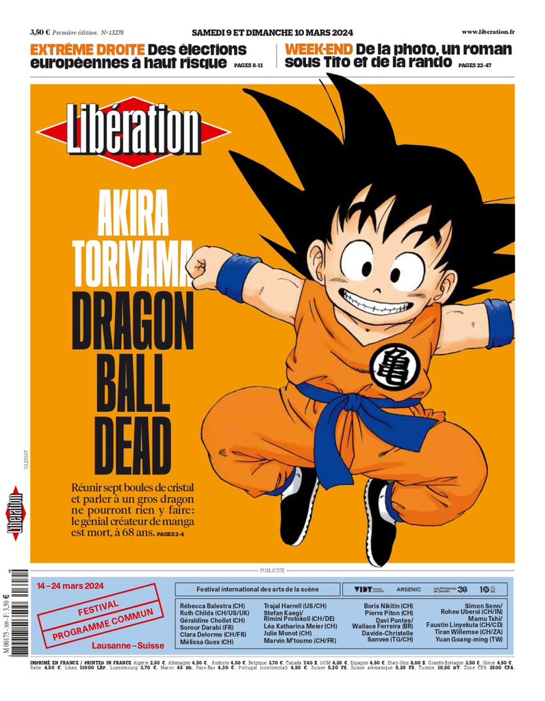FenrizMetal's tweet photo. C'est juste une honte et un tel manque de respect sur le déces d'un artiste tel que Akira Toriyama !

Comment le redacteur en chef a pu validé cela.. je suis outré... 😡🤬

@libe ont attend vos excuses au plus vite !

#liberation #honte #manquederespect
#AkiraToriyama #DragonBall https://t.co/sIorgpLFJD