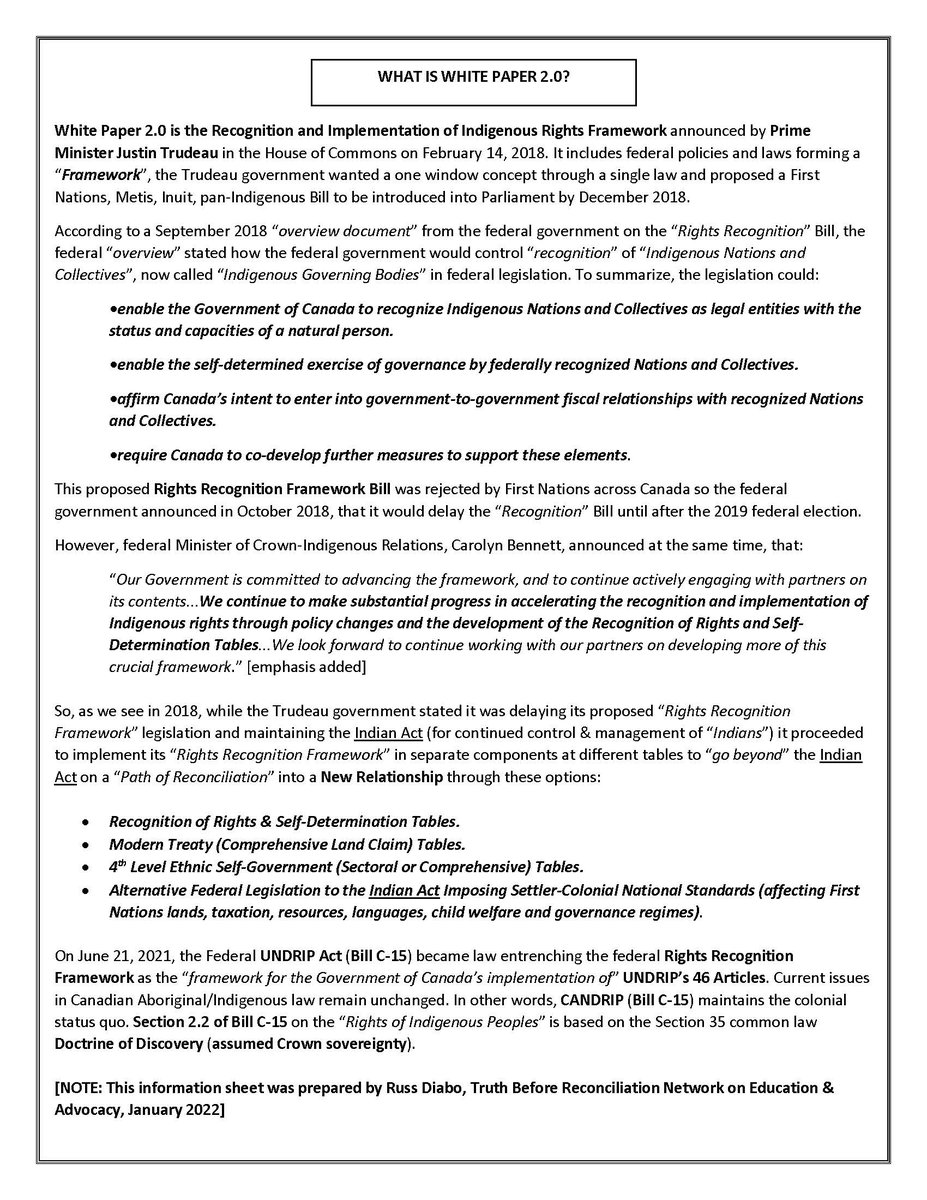 RussDiabo's tweet photo. So I have some compromised &amp; co-opted Prairie Indian Act Chiefs calling me down on social media saying 1969 White Paper isn't relevant anymore &amp; it's "fearmongering" because of sec. 35! 

So I've attached this Chronology of Events-many I've seen personally over past 40 years! 1/5 https://t.co/wLkdpFxdeG