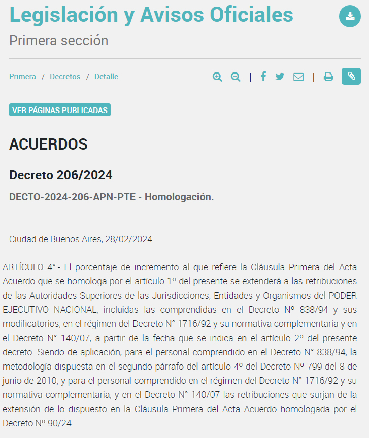 Juli_Strada's tweet photo. Milei se subió el sueldo por decreto mientras te decía a vos que el ajuste lo iba a pagar la casta. 
A los trabajadores les sacaron 20 puntos de poder adquisitivo en sólo 2 meses de gobierno.
A los jubilados de la mínima les dejaron el bono congelado en $55 mil en diciembre, enero y febrero, ya perdiendo la fórmula con la inflación.
 
No hay remate.

Miren el decreto 206/2024 art 4: la suba de salarios incluyó a las autoridades superiores y se acopló a la suba de enero.