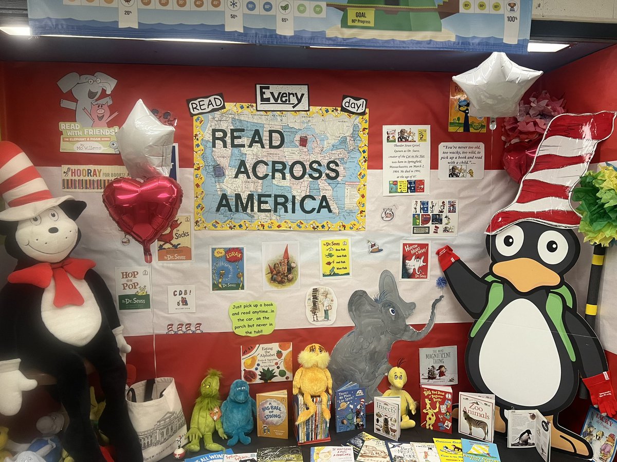 Mrs. O helped #jiji get in the spirit of Read Across America. I think that hat looks good on him. <a href="/Meadowbschool/">Meadow Brook School</a> <a href="/STMath/">ST Math Educator? Follow us on MINDEduOrg!</a> <a href="/one8alhub/">One8 Applied Learning Hub</a>